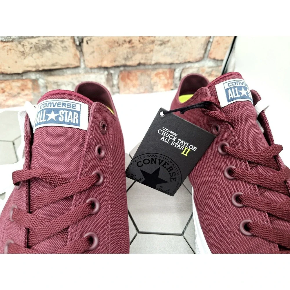 Converse All Star Chuck Taylor II Lunarlon Men's Sz 13 Wine White Sneakers Rare - Picture 8 of 11